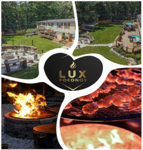 LUX Poconos Fire Pit Game Room Sauna Outdoor Netflix Custom Bar
